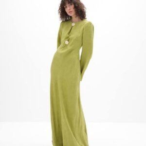 Olive Bloom Maxi Dress