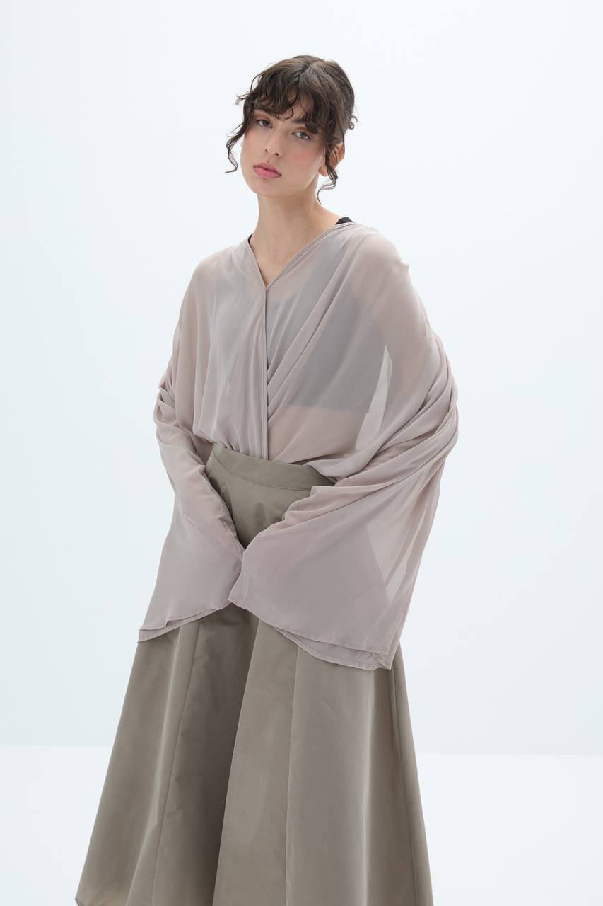Luna Drape Blouse – Bild 4
