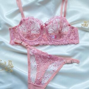 Blush Rose Lace Lingerie Set