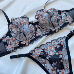 Midnight Bloom Lace Set
