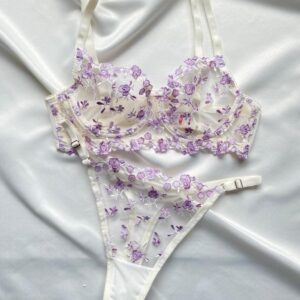 Lavender Whisper Lace Set