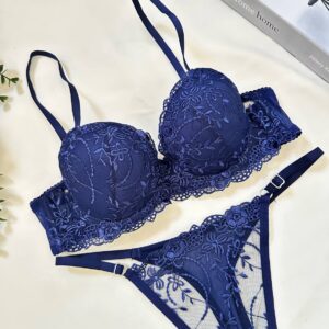 Midnight Bloom Lace Lingerie Set