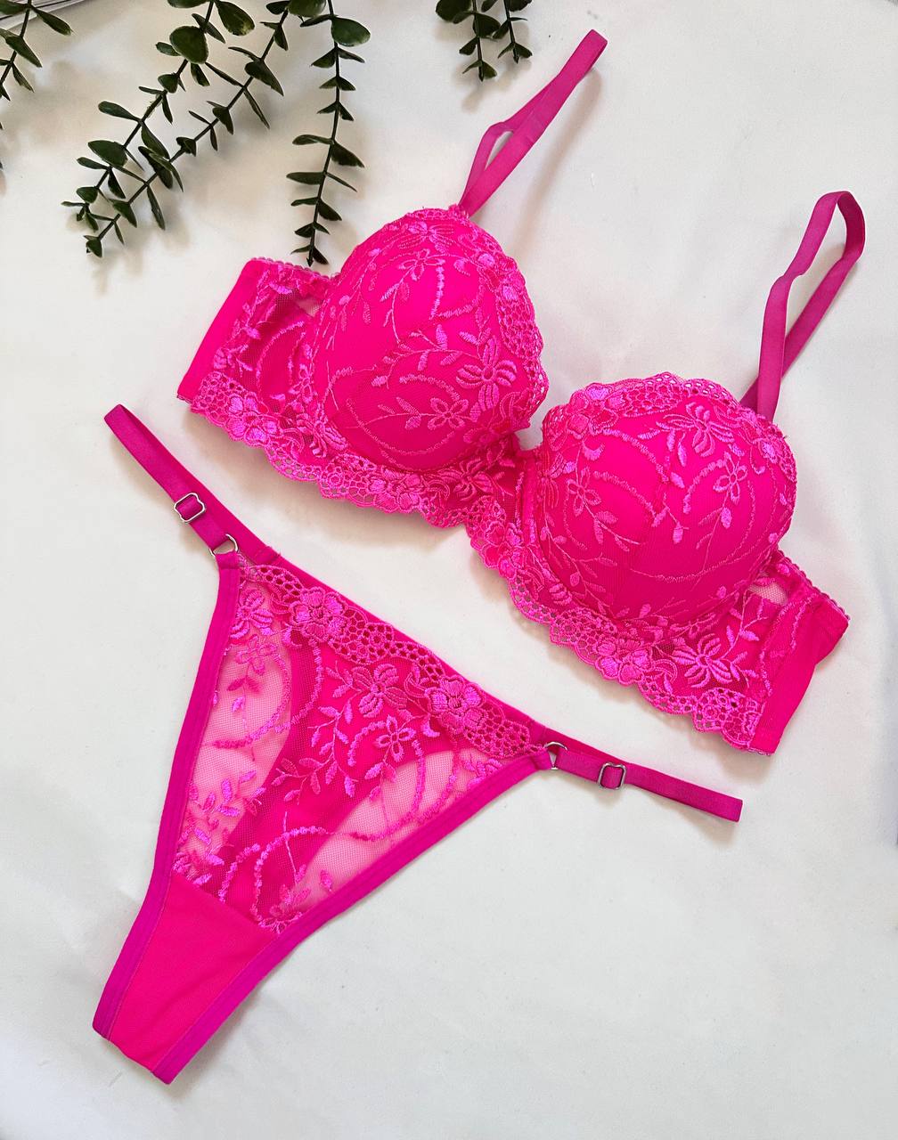 Midnight Bloom Lace Lingerie Set – Bild 2