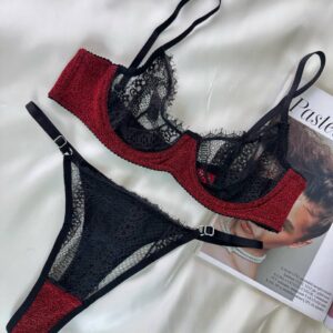 Velvet Noir Lace Lingerie Set