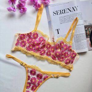 Sunset Blossom Lace Set