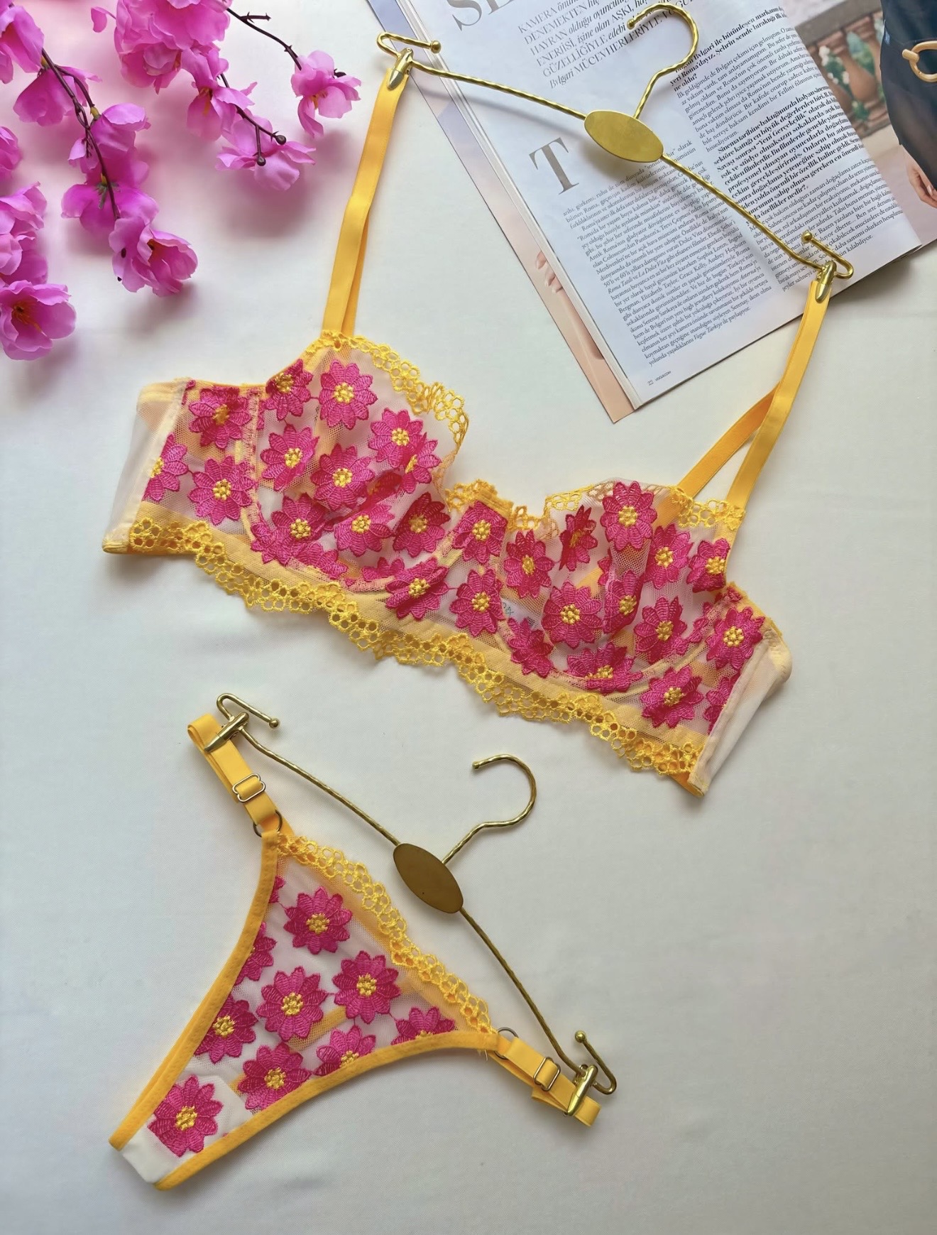 Sunset Blossom Lace Set - Image 2